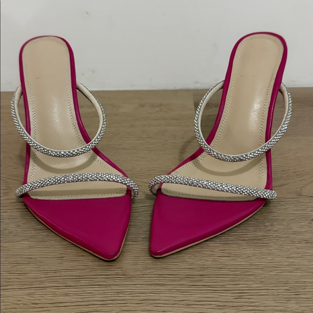 Billini Fuchsia Heels with Sparkling Straps